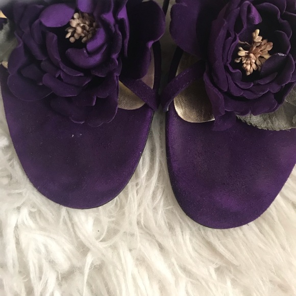 Dolce & Gabana Purple Suede Heels - Picture 4 of 8